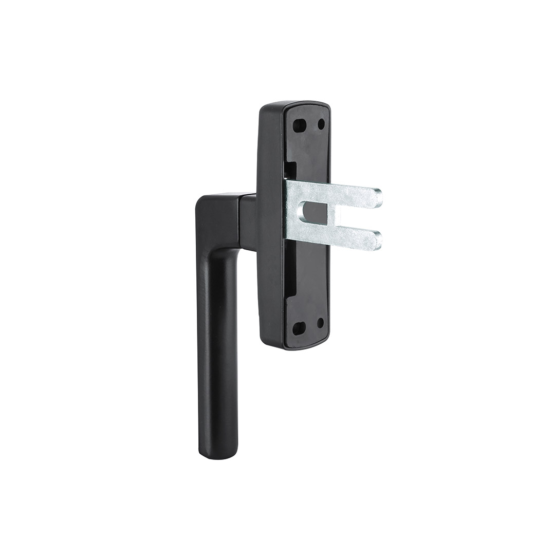 Zinc alloy black surface powder coating treatment casement universal locking handle CW057